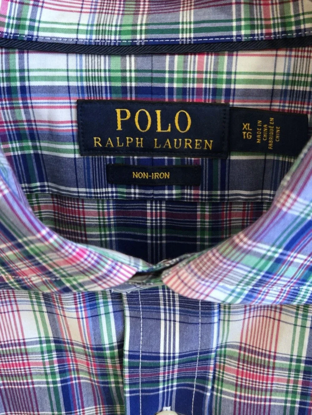 Polo by Ralph Lauren Men’s Blue Plaid Button-Down Shirt Sz XL